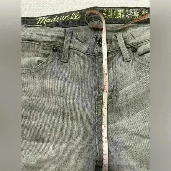 Madewell Skinny Skinny Denim Jeans in Brushed Gray Size 26 - Picture 4 of 7